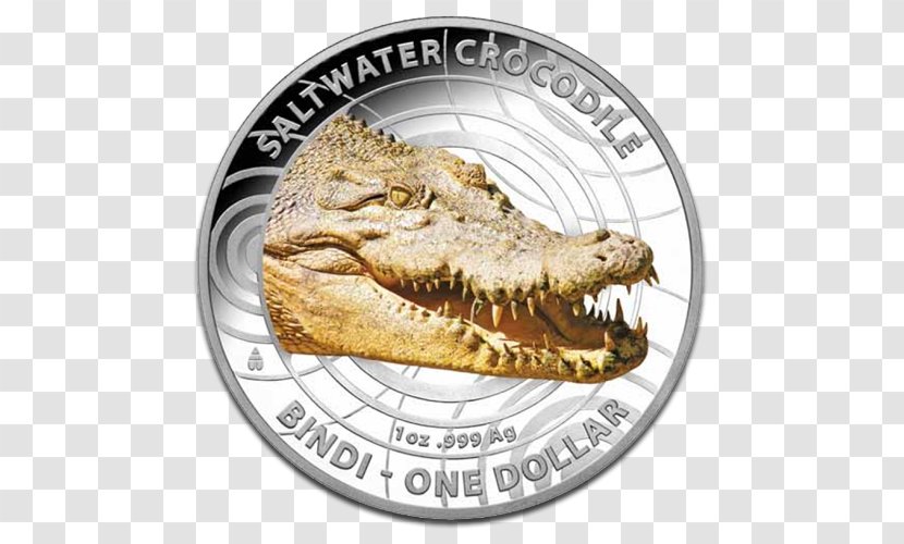 Saltwater Crocodile Australia Coin Silver Transparent PNG