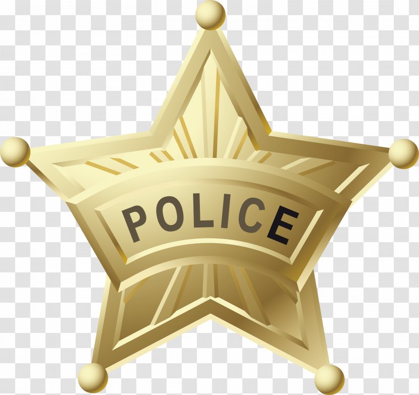 Police Officer Badge Star - Sheriff - The Metal Badge. Transparent PNG