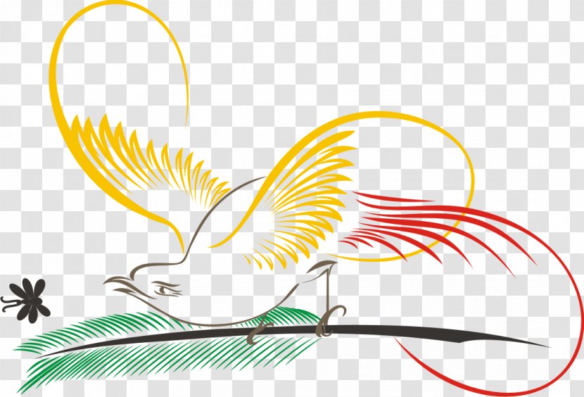 Logo Bird-of-paradise - Birdofparadise - Green Vector Transparent PNG