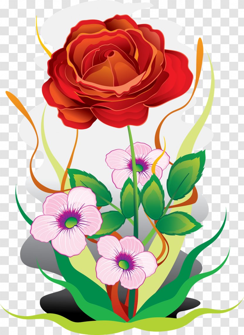 Flower Bouquet Drawing Clip Art - Rose Transparent PNG