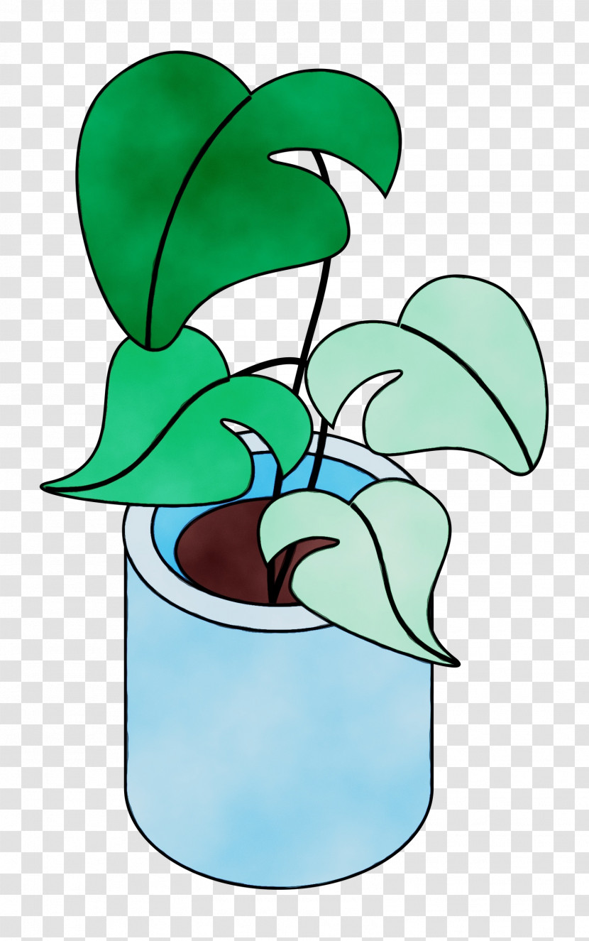 Flower Plant Stem Cartoon Leaf Green Transparent PNG