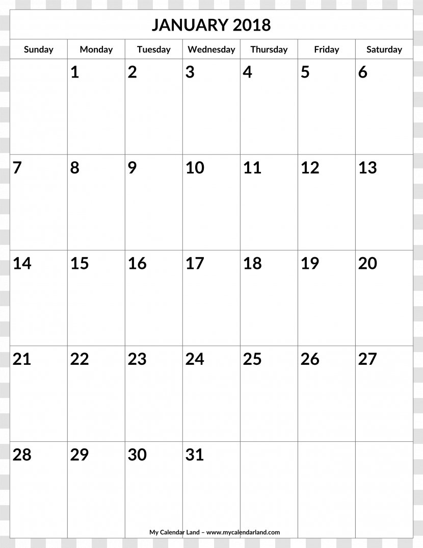 0 Calendar January 1 2 - Mathematics - 2018 Transparent PNG