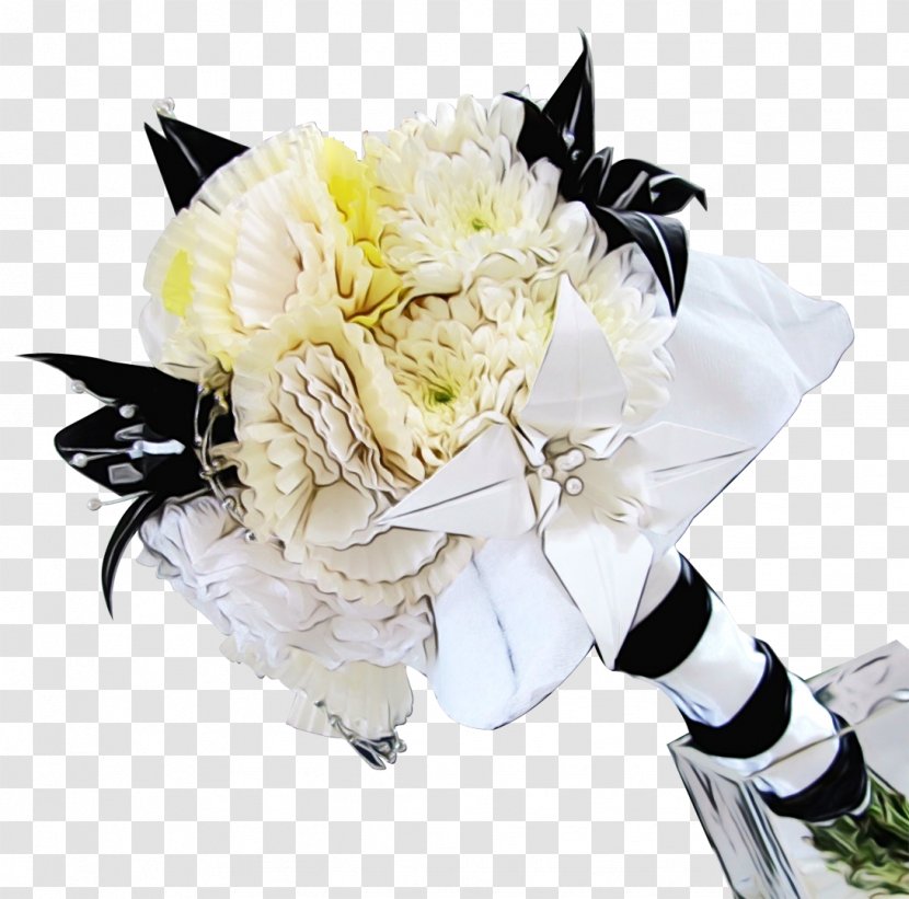 Flower Bouquet Artificial Floral Design Cut Flowers - Blackandwhite Transparent PNG
