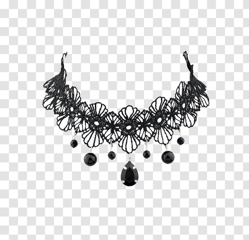 Choker Necklace Charms & Pendants Earring - Flower Transparent PNG
