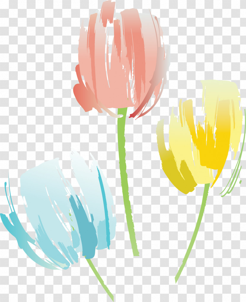 Tulip Flower Plant Yellow Petal Transparent PNG