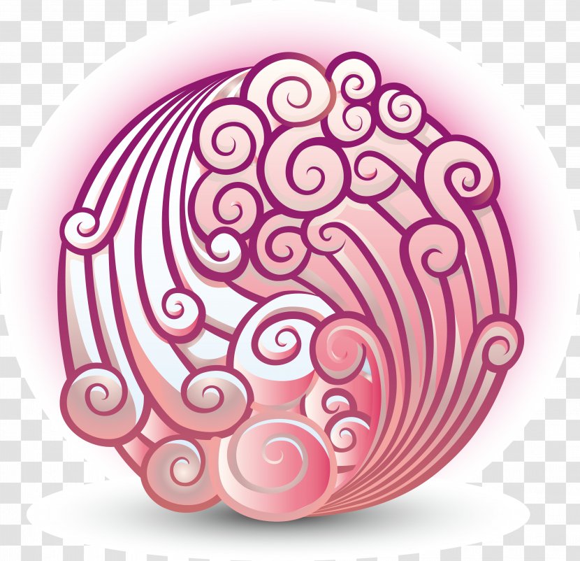Classical Element Water Fire Nature Air - Magick - Pattern Ball Transparent PNG