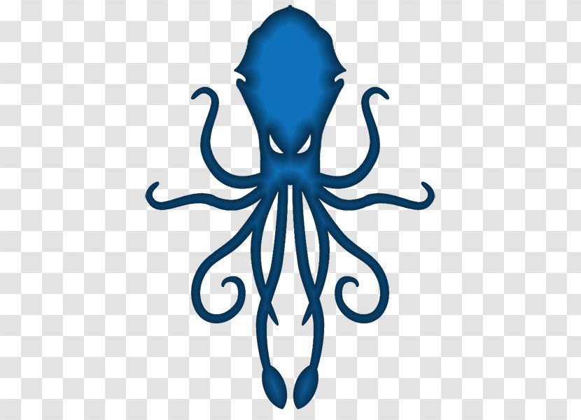 Octopus Squid Silhouette Clip Art - Artwork - Guild Logo Transparent PNG
