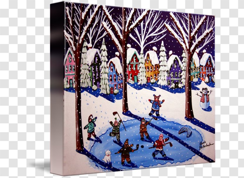 Art Gallery Wrap Canvas Winter Hockey - Tree Transparent PNG