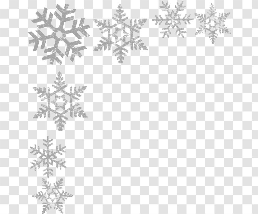 Clip Art Snowflake Vector Graphics Image - Black And White Transparent PNG