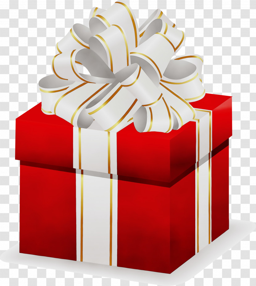 Present Red Ribbon Gift Wrapping Box Transparent PNG