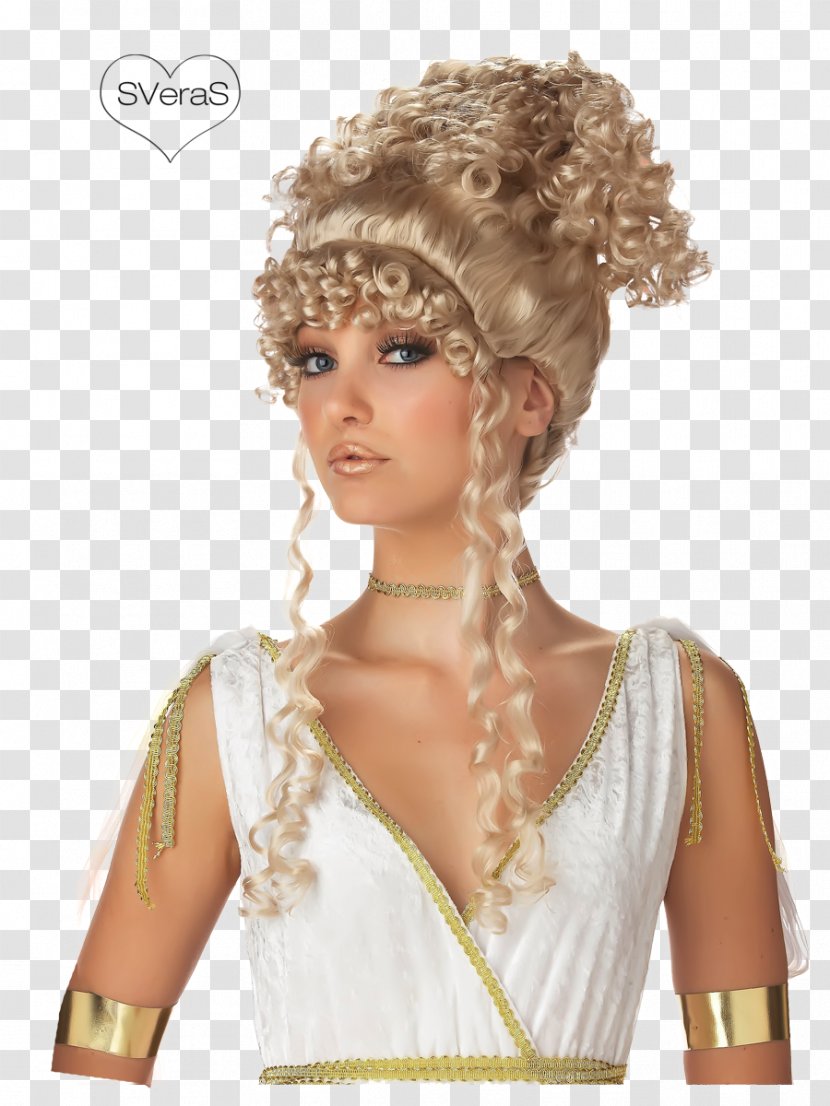 Adult Athenian Goddess Wig Costume Clothing Accessories - Headgear Transparent PNG
