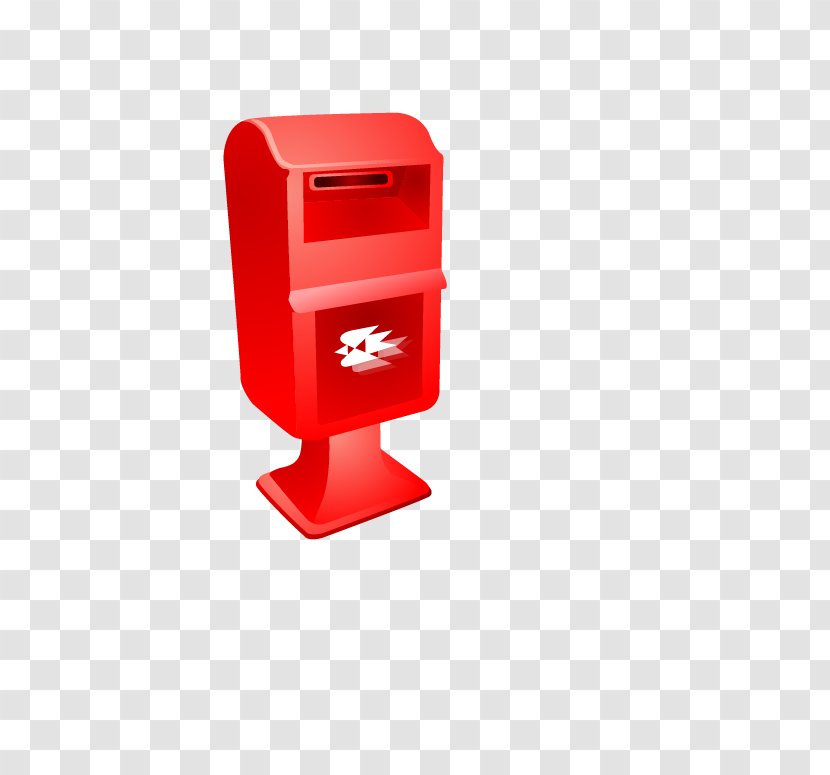 Letter Box Red Post - Cartoon Transparent PNG