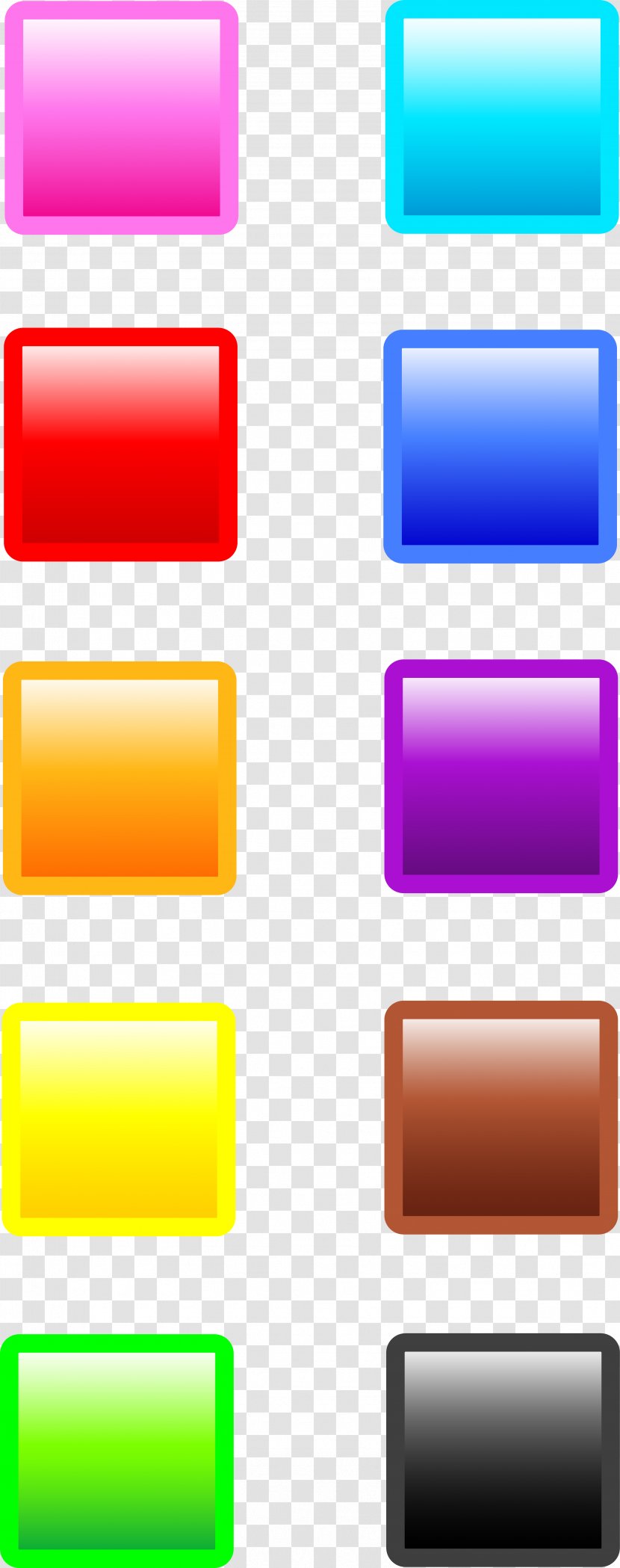 Web Button Drawing Color Clip Art - Glossy Transparent PNG
