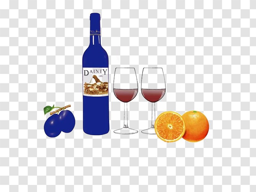Dessert Wine White Liqueur Juice - Glass - Plum And Orange Transparent PNG