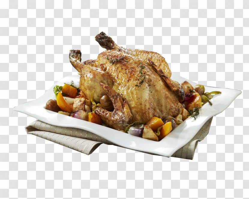 Roast Chicken Roasting Vegetable Food Turkey Meat - Thanksgiving Dinner Transparent PNG