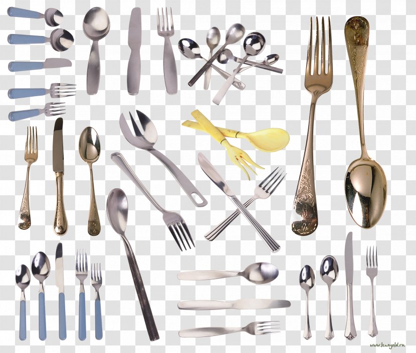 Cutlery Fork Knife Spoon Tableware - Silver - And Transparent PNG