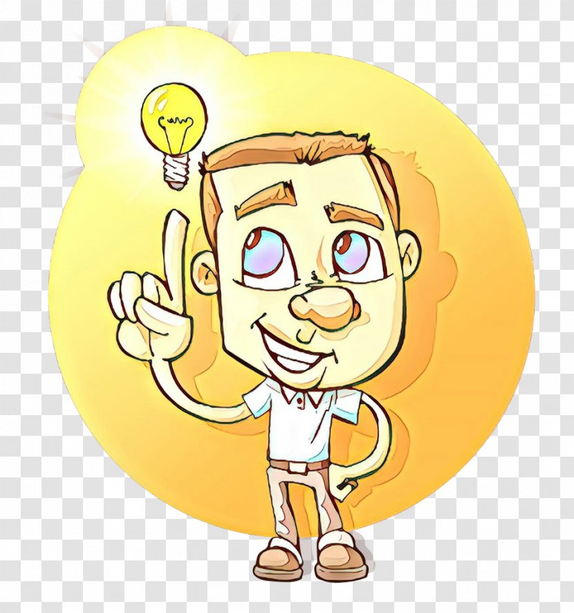 Cartoon Facial Expression Yellow Head Cheek - Gesture Smile Transparent PNG