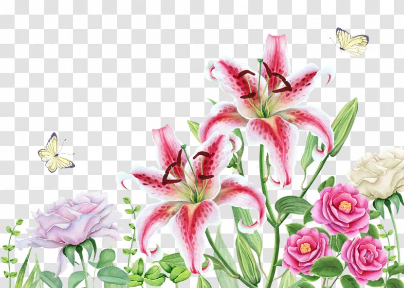 Floral Design Lilium Watercolor Painting - Petal - Kodak Transparent PNG
