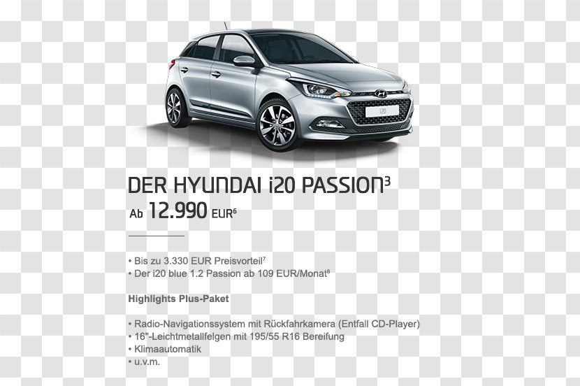 Hyundai I20 Alloy Wheel Motor Company Car - Compact Transparent PNG