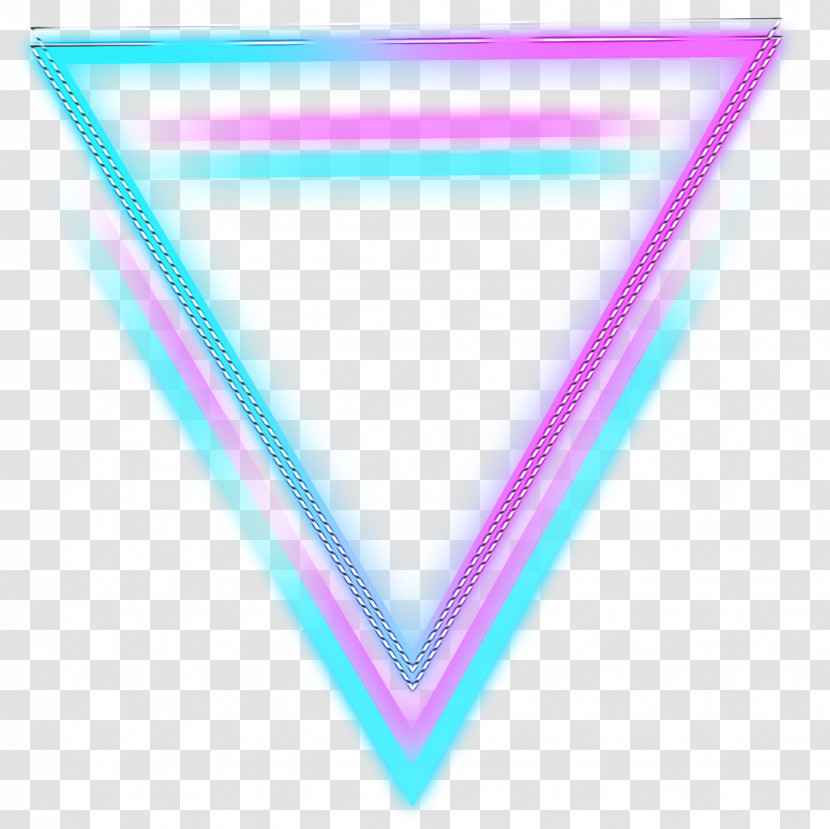 Turquoise Line Pink Triangle Pattern Transparent PNG