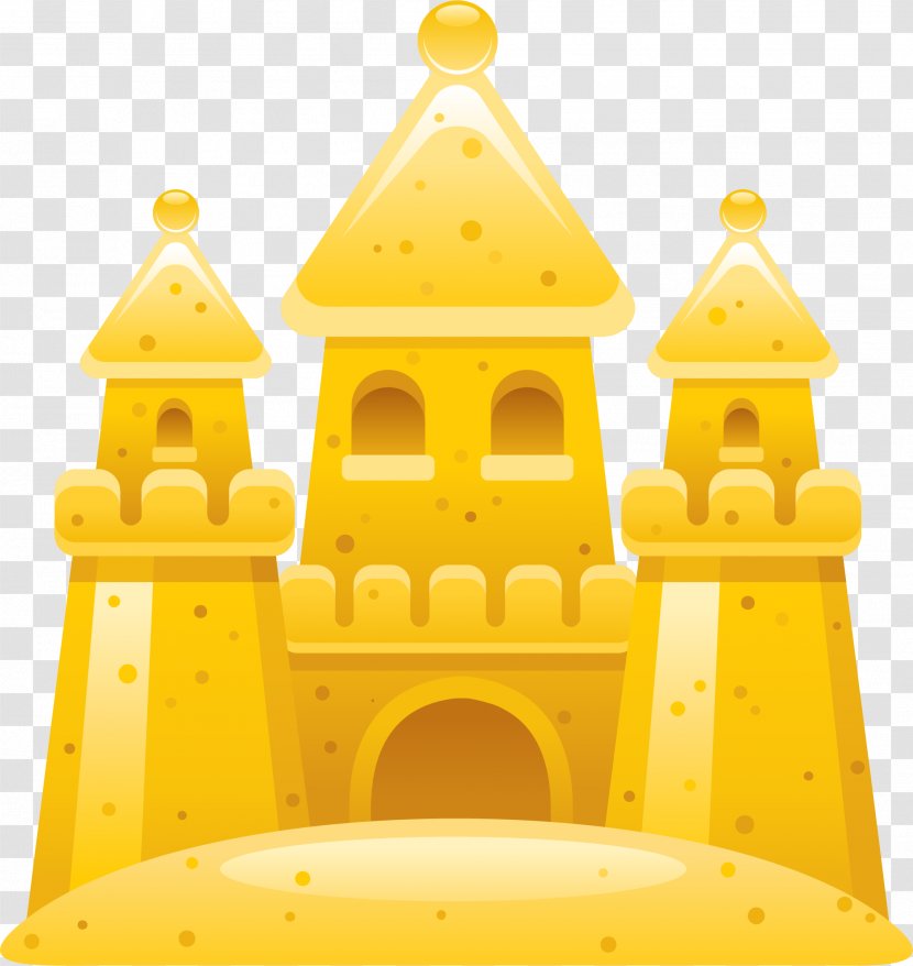 Yellow Sand Art And Play Castle - Architecture - Cartoon Transparent PNG