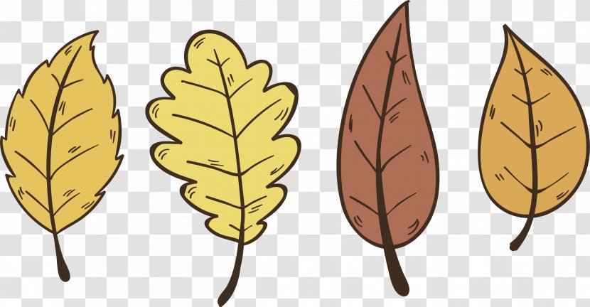 Leaf Autumn Euclidean Vector - Commodity - Hand Painted Leaves Transparent PNG