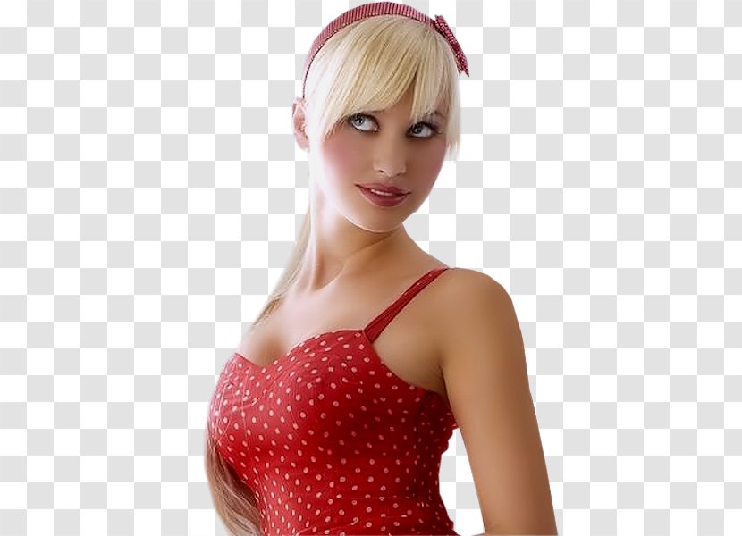 Polka Dot Blond Dress Clothing Desktop Wallpaper - Hair Accessory Transparent PNG