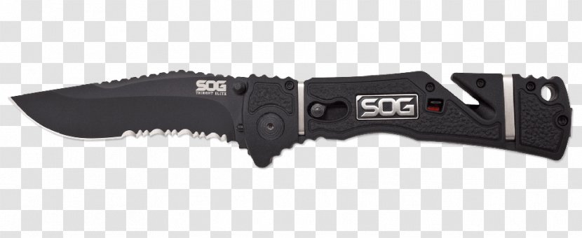 Pocketknife SOG Specialty Knives & Tools, LLC Clip Point Serrated Blade - Melee Weapon - Sog Trident Tf 3 Transparent PNG
