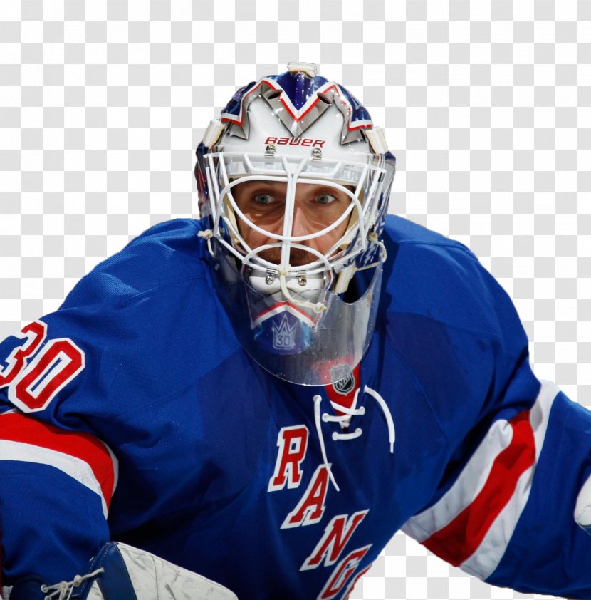 Goaltender Mask New York Rangers National Hockey League Ice - Baseball Protective Gear Transparent PNG