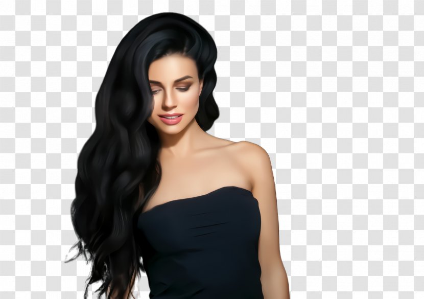 Hair Clothing Black Hairstyle Long - Human - Costume Transparent PNG