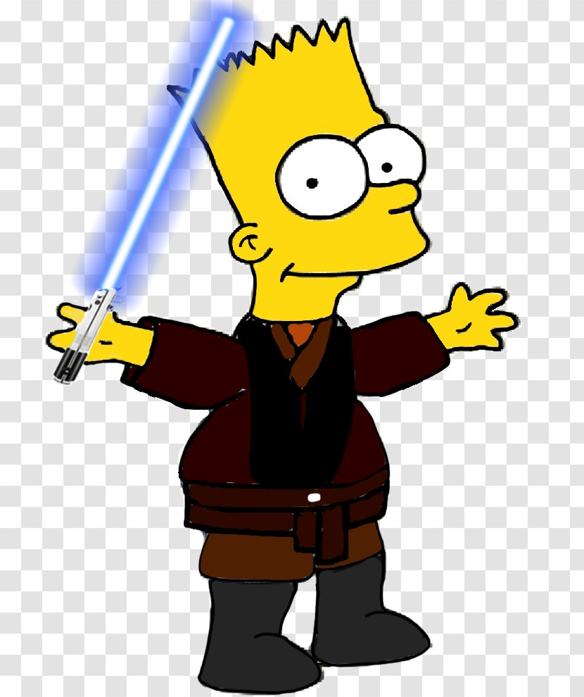 Bart Simpson Jedi Star Wars Fan Art Transparent PNG