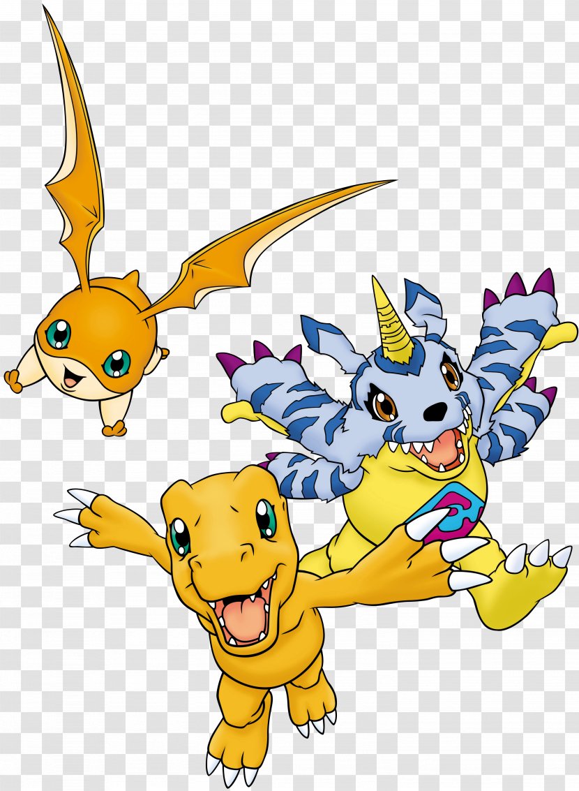 Digimon Tome 2 : Les Monstres Attaquent Cartoon Legendary Creature Clip Art - Yellow - Organism Transparent PNG