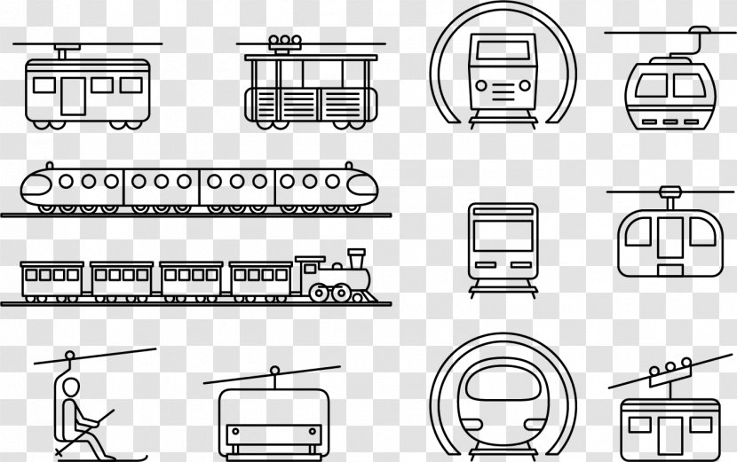 Train Rail Transport Bus Rapid Transit - Different Angles Of The Subway Transparent PNG
