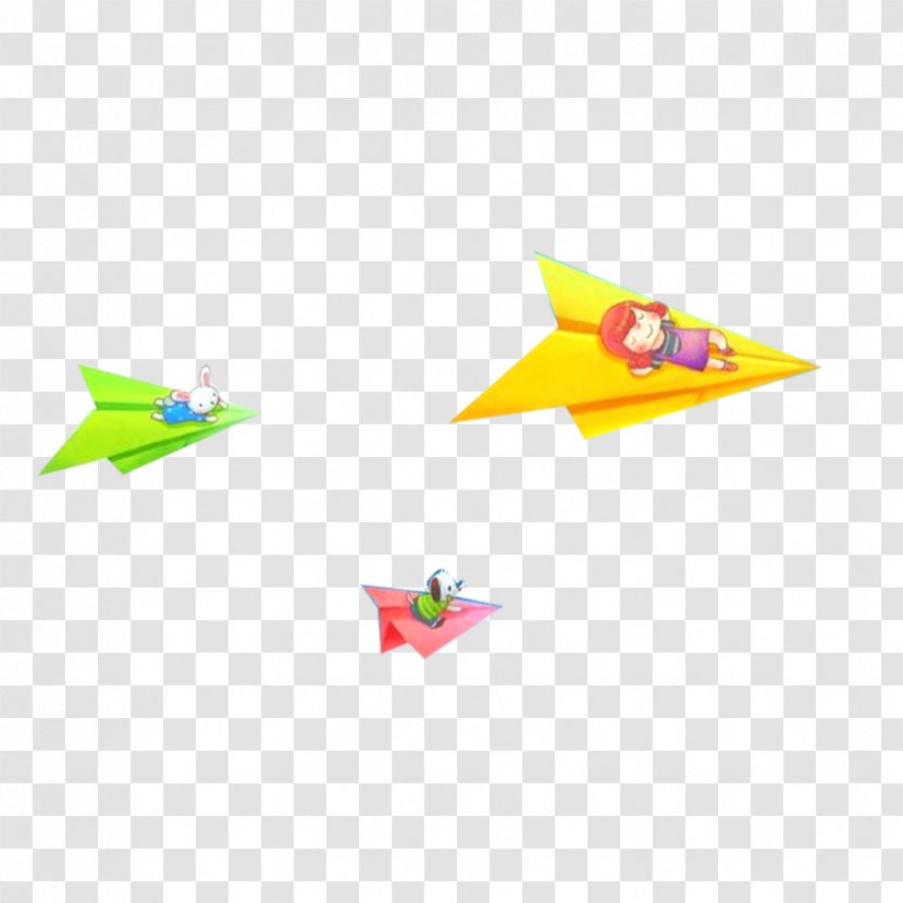 Airplane Paper Plane - Triangle - Color Transparent PNG