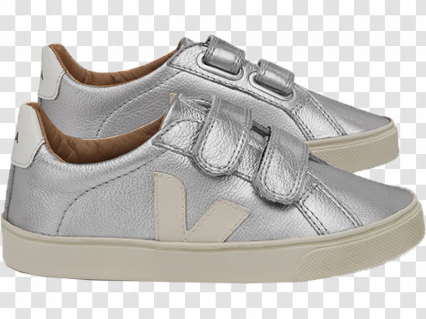 Veja Sneakers Organic Cotton Shoe Leather - Walking - Silver Transparent PNG