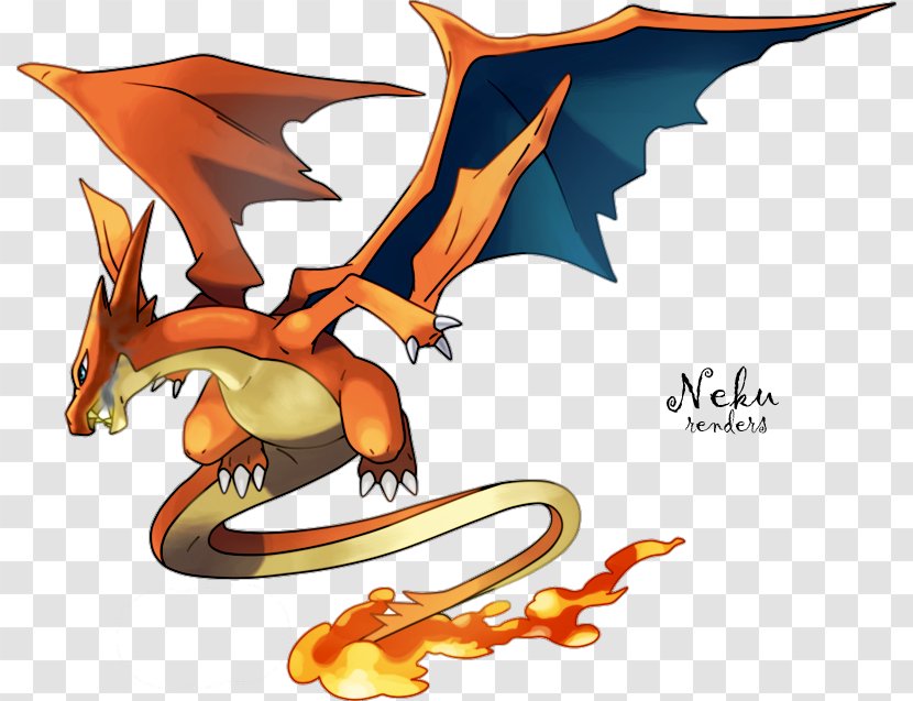 Pokémon Red And Blue Charizard Pikachu X Y Clip Art - Mythical Creature Transparent PNG