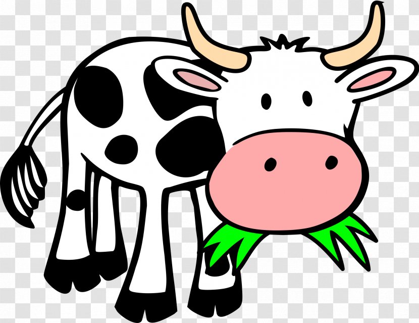 Holstein Friesian Cattle Calf Eating Clip Art - Smile - Family Animal Cliparts Transparent PNG