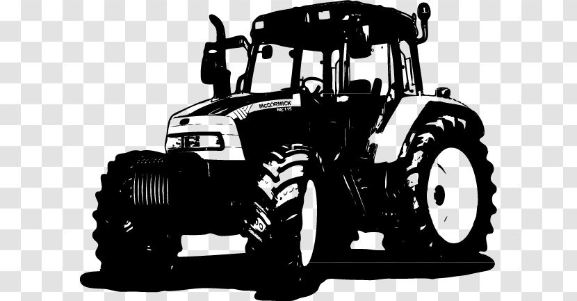 Case IH McCormick Tractors Fendt Wall Decal - Black And White - Traktor Transparent PNG