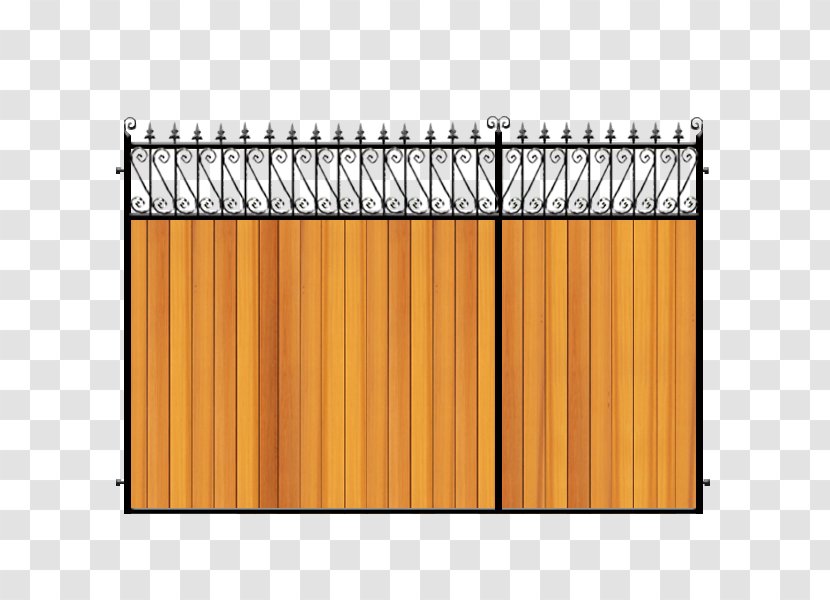 Picket Fence Wood Stain Line Angle - Wrought Iron Gate Transparent PNG