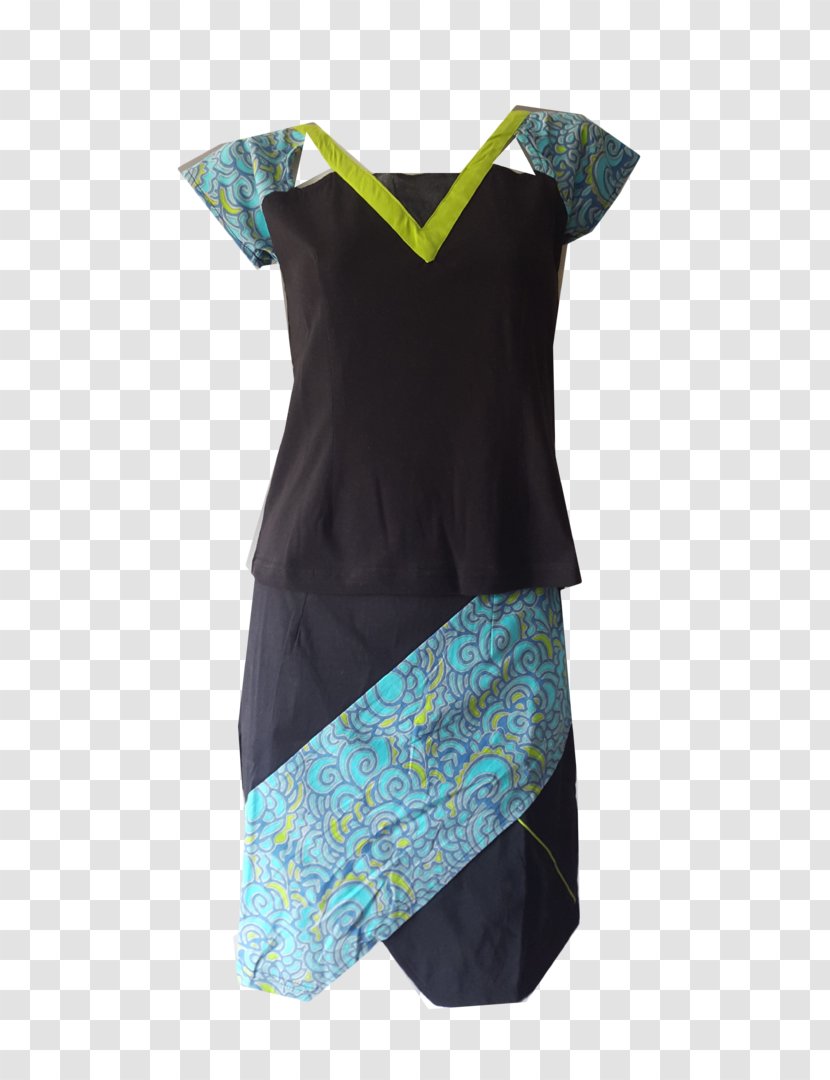 Visual Arts Sleeve Dress Turquoise - Neck Transparent PNG