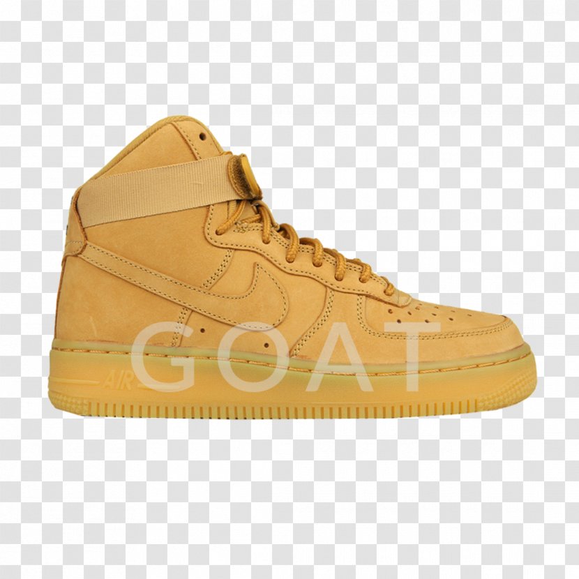 Sneakers Air Force 1 Nike Basketball Shoe - Yellow - Outline Transparent PNG