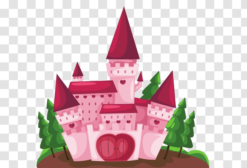 Cartoon Fairy Tale Animation - Pink Castle Transparent PNG