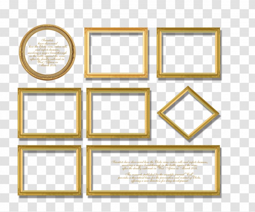 Picture Frame Icon - Rectangle - European-style Elegance Golden Transparent PNG