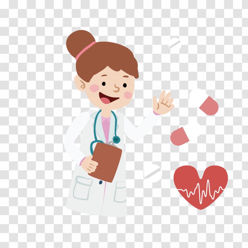 Physician Medicine Therapy Illustration - Heart - Vector Cute Doctor Illustrator Transparent PNG