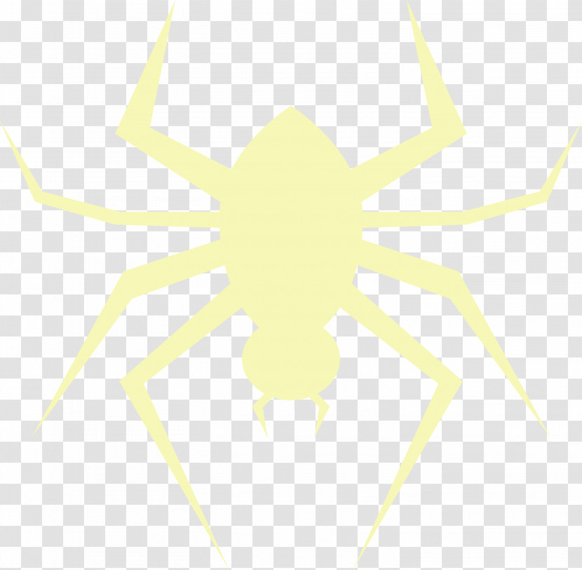 Arachnid Insect Yellow Symmetry Line Transparent PNG