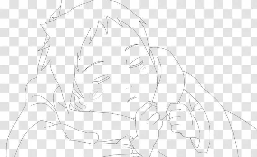Drawing Line Art Cartoon Ear Sketch - Baby Sasuke Transparent PNG