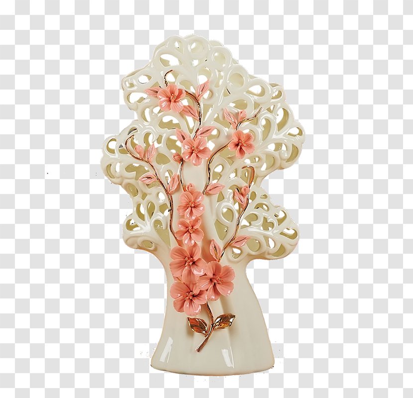 Ceramic Pottery Tree - Hollow Ornaments Transparent PNG