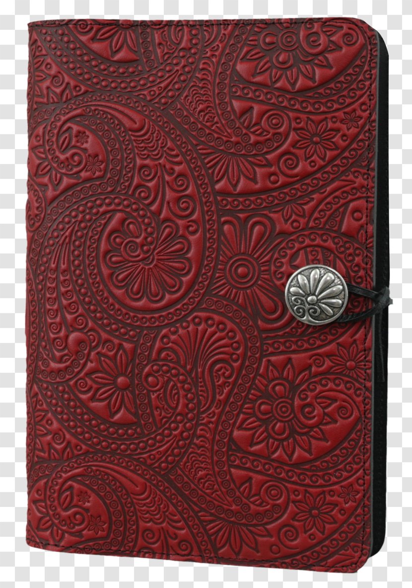 DIARY - Maroon - Paisley Leather Red Book CoverPaisley Transparent PNG