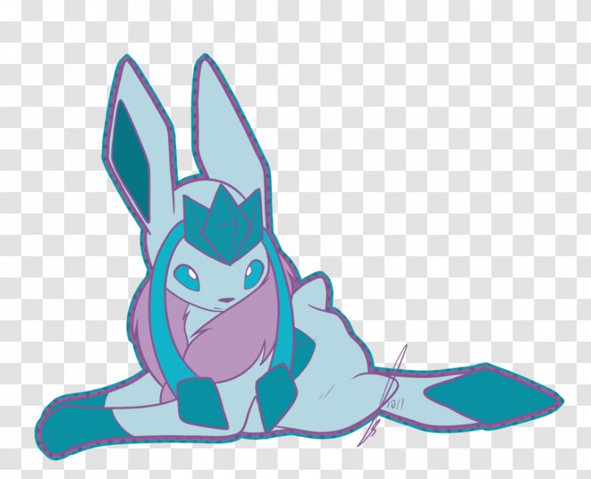 Rabbit Glaceon Drawing Feather Boa - Silhouette Transparent PNG