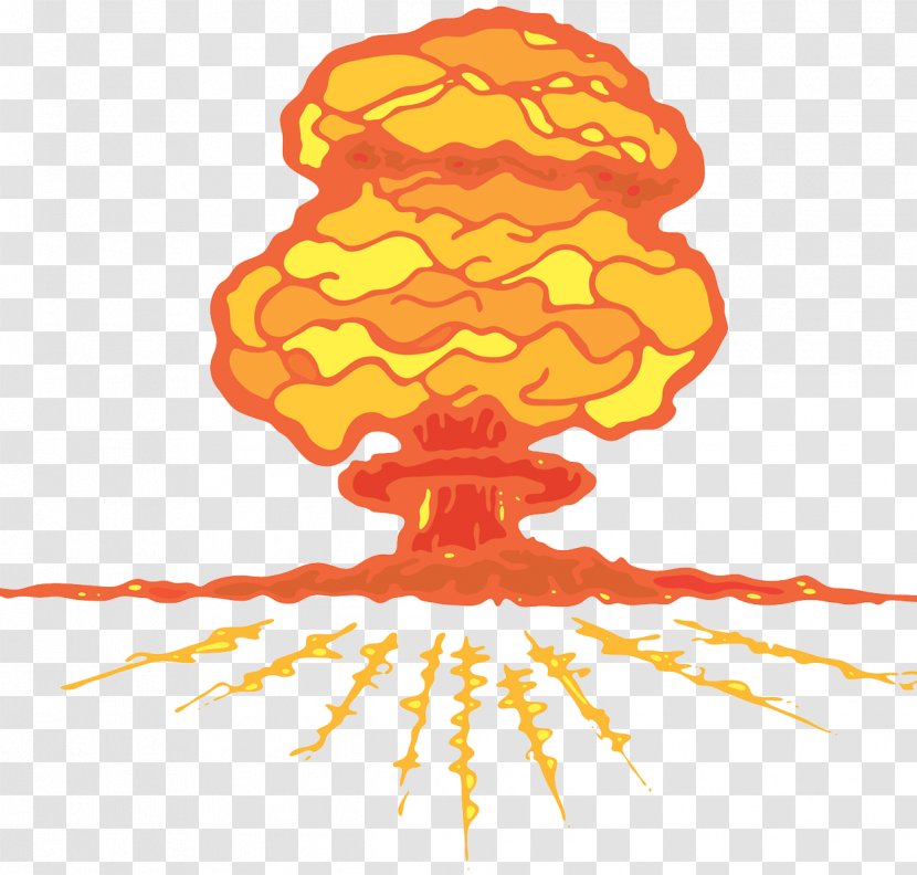 Mushroom Cloud Nuclear Explosion Weapon - Yellow - Atomic Bomb Big Bang Transparent PNG